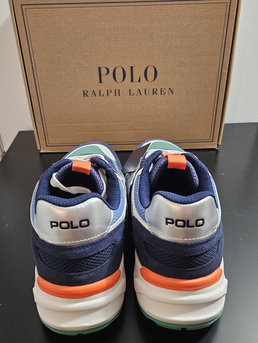 NIB Men's Polo Ralph Lauren Jogger Suede and Mesh Sneakers Size 11.5D - Picture 6 of 13